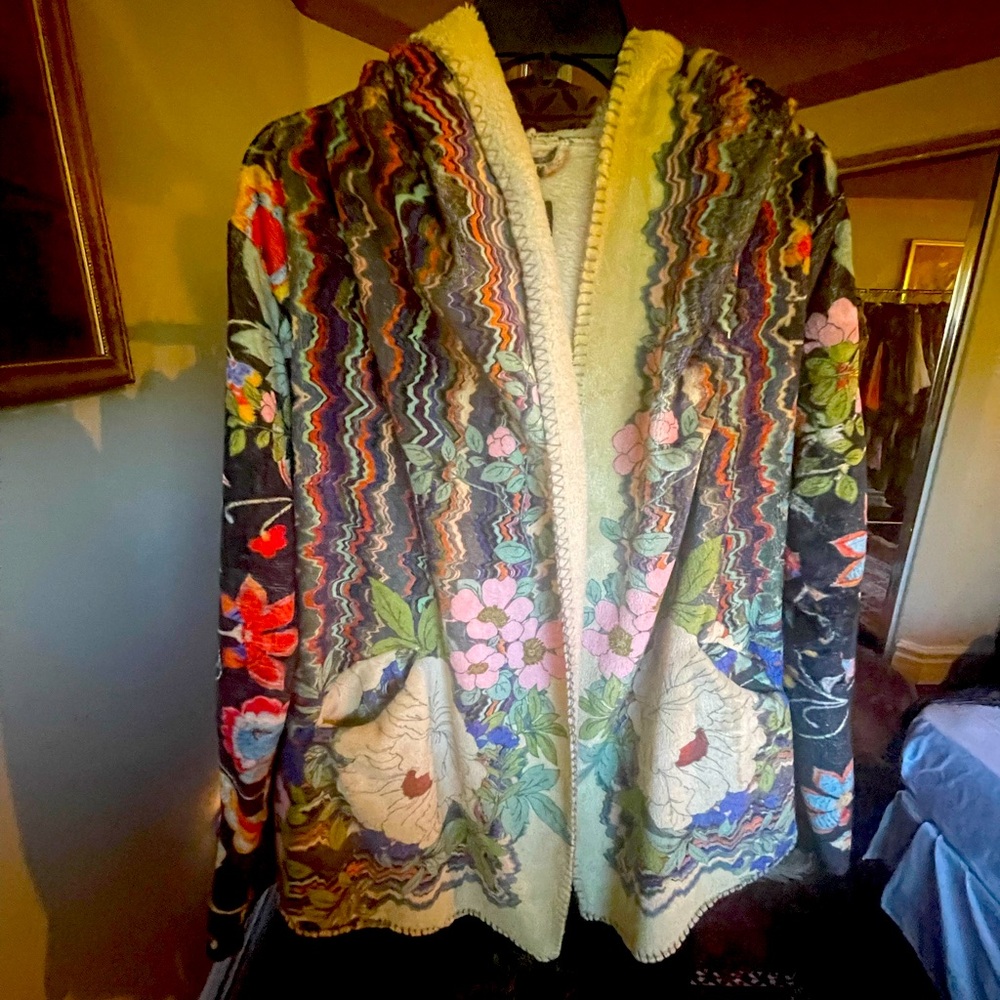 Johnny Was Sherpa jacket in size XS